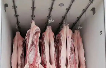 Meat hook refrigerated truck